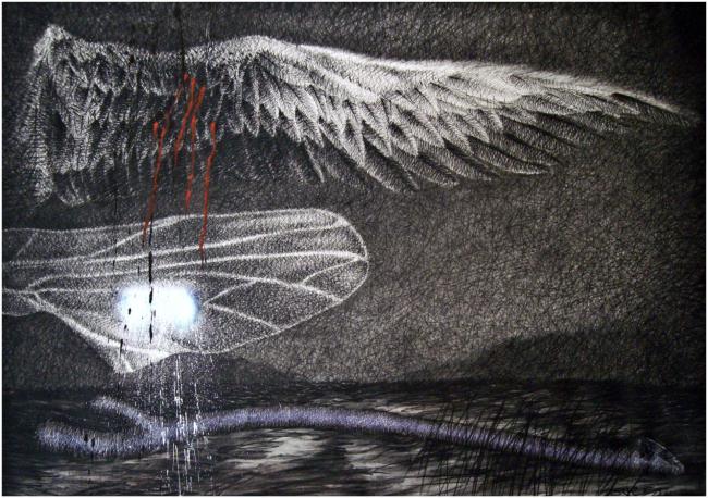 De engel, de dichter en de wandelaar 2004 Werkstuk door Peter Rosier